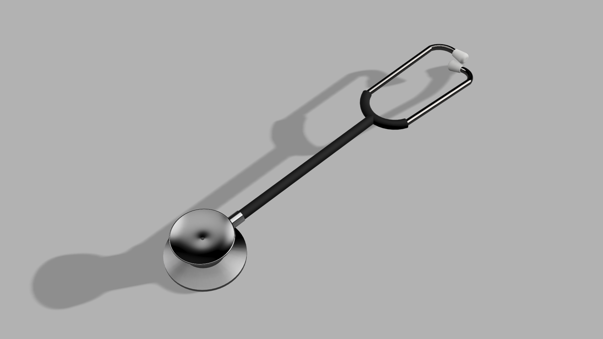 3D render of stethoscope designed in Fusion 360